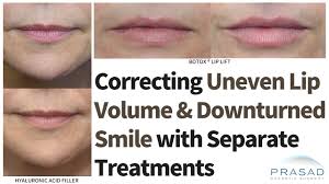 how uneven lip volume and a downturned