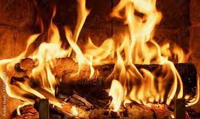 Fireplace Warm And Cozy Winter Scene
