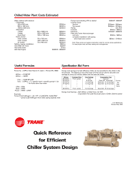 Quick Reference For Efficient Chiller System Design