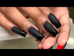 matte red bottom acrylic nails you