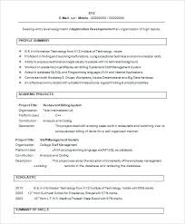 It Resume Format For Freshers Free Resume Format Download Resume