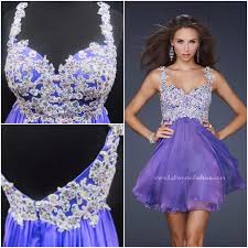 Details About Lafemme Purple Short Homecoming Gown Formal Prom Pageant Dress 4 17446 Nwt 370