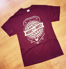 More Than Most Globe Design T Shirt Maroon Sale More