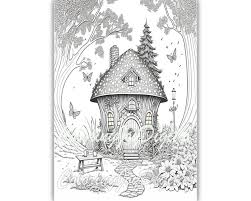 100 Fairy Houses Coloring Pages