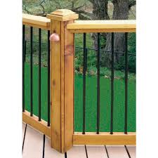 Deck railings can be anything from simply functional to amazing designs that really make the deck you can add these types of spindles for your deck railings as well. Veranda 15 Pc Aluminum Baluster Kit With 34 Inch Round Balusters End Caps And Brackets Fo The Home Depot Canada