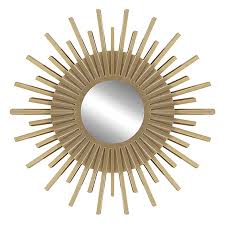 Gold Sunburst Accent Wall Mirror Set