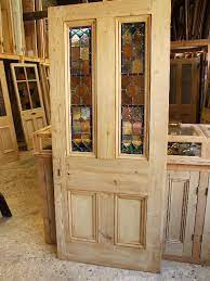 Antique Stained Glass Front Door With