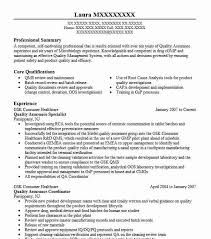Finding jobs as a quality assurance specialist takes a combination of planning, organization, and a positive attitude. Quality Assurance Specialist Resume Example Livecareer