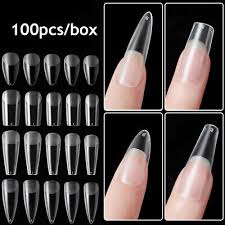 100x french acrylic false nail tips
