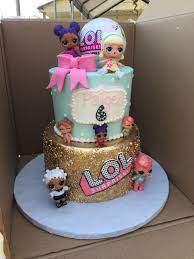 Suprise dolls birthday edible frosting image cake decoration. My Daughters Lol Surprise Birthday Cake Funny Birthday Cakes Surprise Birthday Cake 6th Birthday Cakes