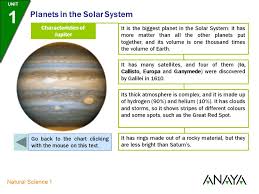 Natural Science 1 Planets In The Solar System Unit 1 Some