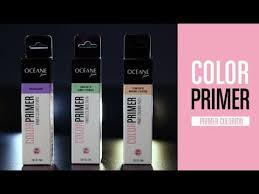 Primer hd, primer colorido, spray fixador de maquiagem e pó finalizador. Primer Oceane Femme Color Peach Beleza Na Web