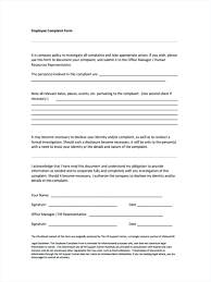 Template Grievance Policy Template Employee Complaint Form