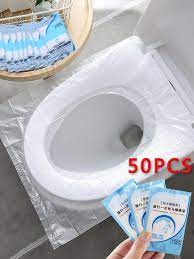50pcs Disposable Travel Toilet Seat