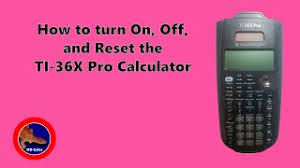 reset your ti 36x pro calculator