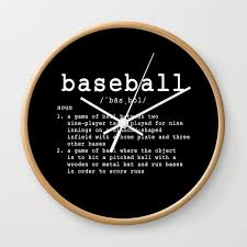 Baseball Definition Wall Clock By Idmp