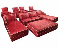 leather motorized home theater sofa set