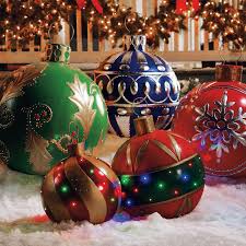 Giant Outdoor Lighted Ornaments The
