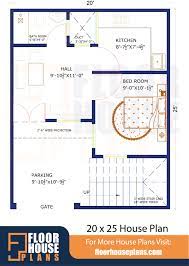 20 X 25 House Plan 1bhk 500 Square