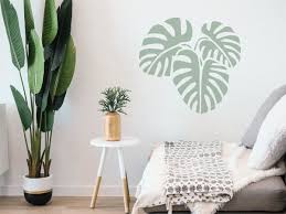 Tropical Leaves Stencil Art And Wall
