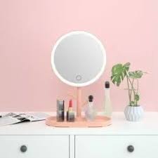 warm white metal makeup mirror light