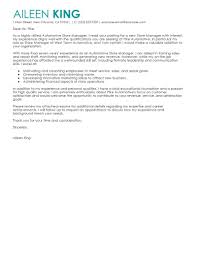 Leading Professional Store Manager Cover Letter Examples Resources