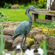 Decorative Outdoor Heron Statue Forge