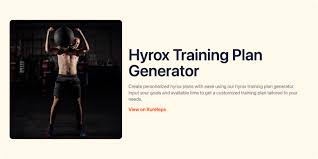 hyrox training plan generator runreps