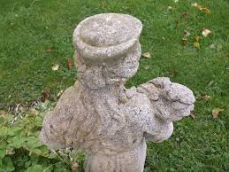 Vintage Composite Stone Garden Statue