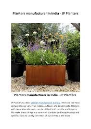 Ppt Planters Manufacturer In India