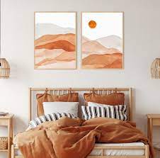 Rolling Hills Burnt Orange Wall Art