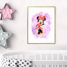 Pretty Watercolor Minnie Mouse Poster