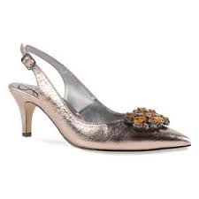Details About New Womens J Renee Makenzie Blush Metallic Nappa Slingback Pump Dress Shoes