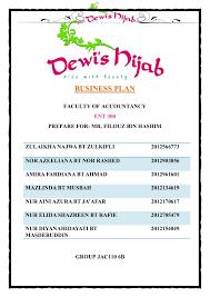 A business plan should follow a standard format and contain all the important business plan elements. Dewi S Hijab Pages 1 50 Flip Pdf Download Fliphtml5