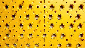 Yellow Peg Board With Oval Holes