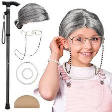 ebytop old lady costume for kids 100th