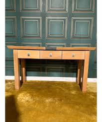 contemporary light oak console table