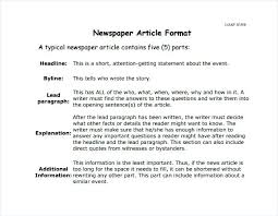 Newspaper Article Template Word Format Online Incloude Info