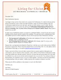 catholic confirmation letter forms