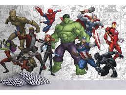 Avengers Wall Mural With Wicked Walls