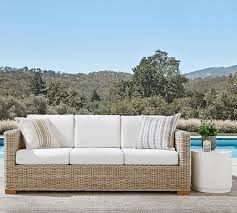 Weather Wicker Square Arm Outdoor Sofa