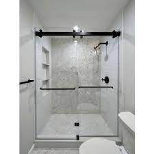 Sliding Shower Door Kit Satin Brass