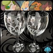 Mad Hatter Wedding Wine Glasses Gift