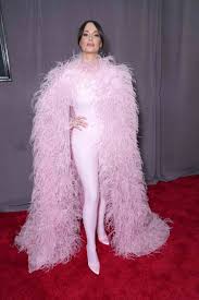 kacey musgraves wore a pink catsuit and