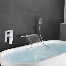 Waterfall Spout Wall Mounted Tub Faucet