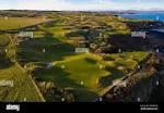 Aerial view of The Castle Course golf links outside St Andrews in ...
