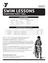 fall swim lessons cl schedule ymca