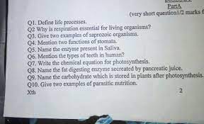 112 Marks Qi Define Life Processes Q2