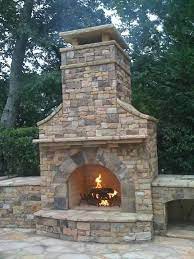 Ashlar Flagstone Dry Stack Fireplace
