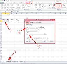 excel creating a dropdown box from